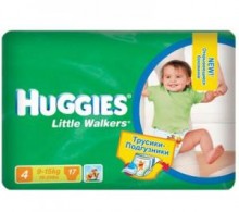 Трусики Huggies Little Walkers 4 (9-15 кг) 17шт.