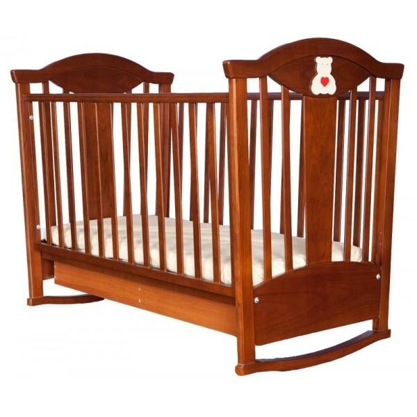 Кроватка-качалка MyBaby Funny Bears, черешня (050404/04) - Pampik