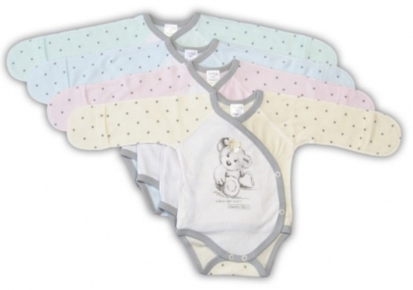 Боди-распашонка Garden Baby "Звездный Мишка", 56, голубой (19226-02) - Pampik