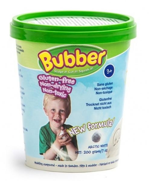 Суміш для ліплення у відерці Waba Fun Bubber, білий, 200 г (140-010) - Pampik