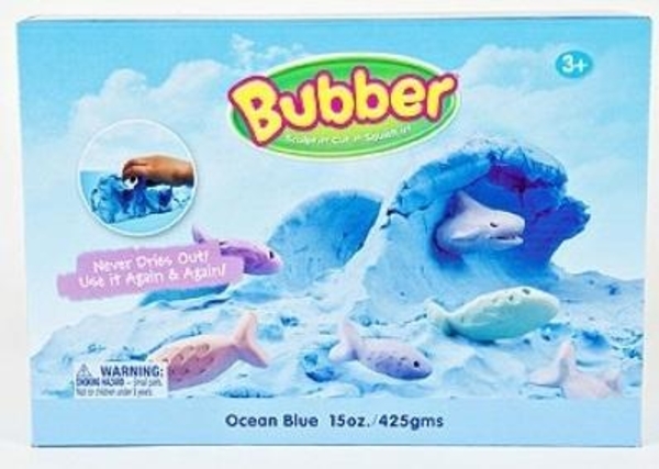 Смесь для лепки в коробке Waba Fun Bubber, синий, 1,2 кг (140-605) - Pampik