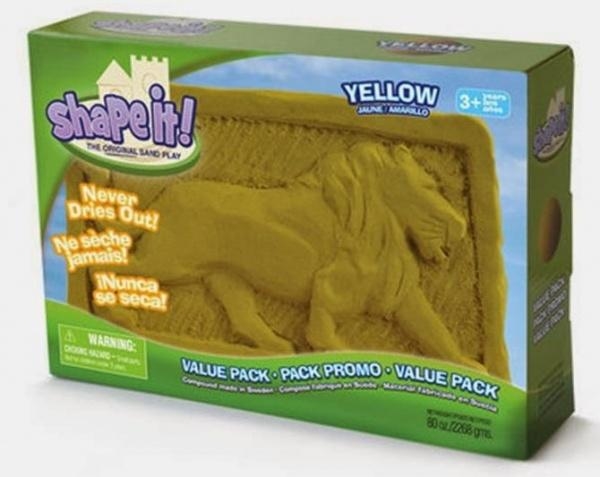 Суміш для моделювання в коробці Waba Fun Shape it, жовтий, 2,3 кг (130-103) - Pampik