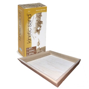 Набір Waba Fun кінетичний пісок, 1 кг+дерев'яна пісочниця - Pampik