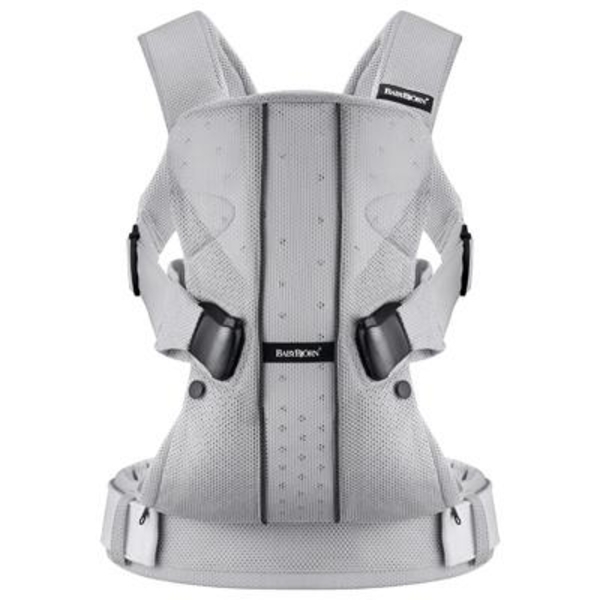 Рюкзак-кенгуру Babybjorn Baby Carrier One Mesh, серебристый (91004) - Pampik
