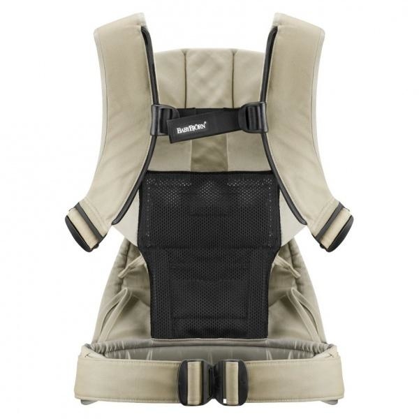 Рюкзак-кенгуру Babybjorn Baby Carrier One Cotton, бежевый - Pampik - 3
