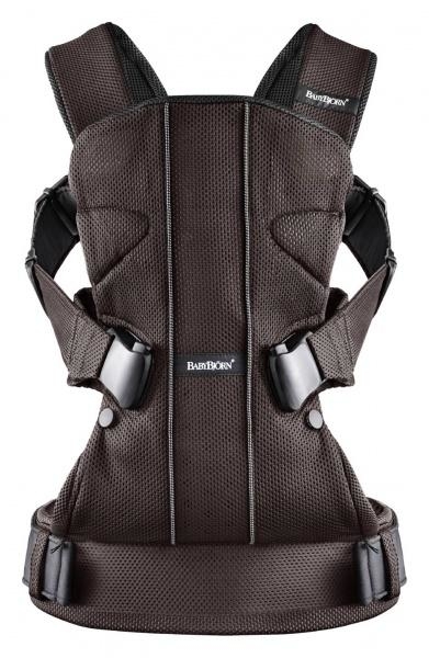 Рюкзак-кенгуру Babybjorn Baby Carrier One Mesh, чорно-коричневий - Pampik - 2