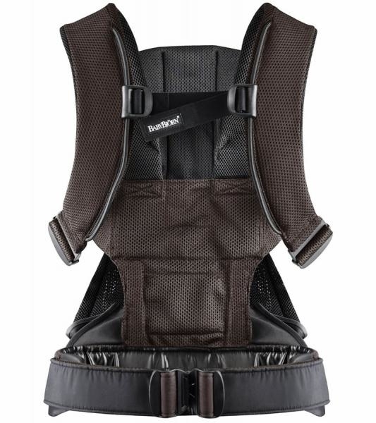 Рюкзак-кенгуру Babybjorn Baby Carrier One Mesh, чорно-коричневий - Pampik - 3