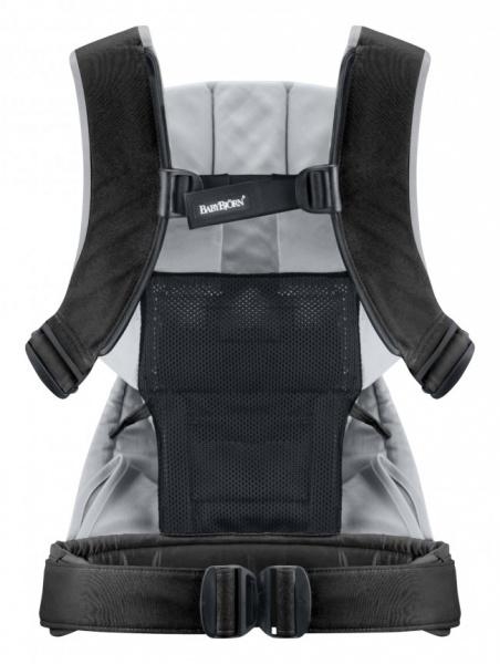 Рюкзак-кенгуру Babybjorn Baby Carrier One Cotton, чорно-сірий (91065) - Pampik - 2