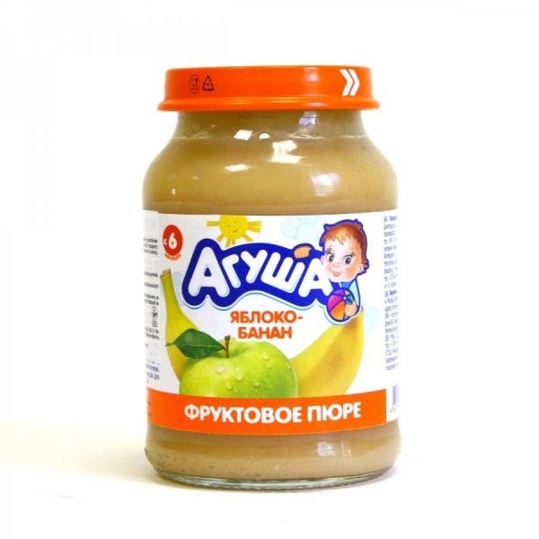 Пюре Агуша Яблучно-бананове, 200 мл - Pampik