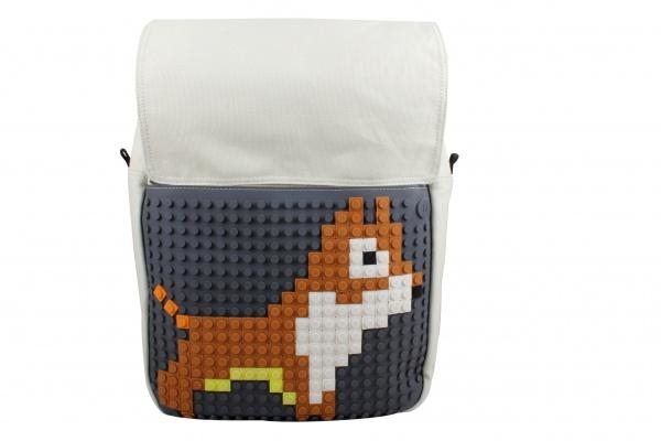 Рюкзак Upixel Fliplid, бело-серый - Pampik