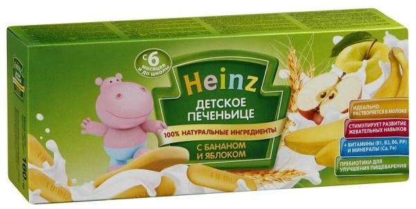 

Детское печенье Heinz с яблоком и бананом, 160 г