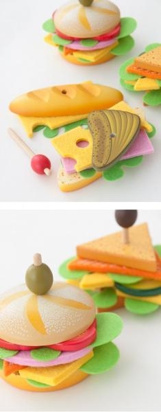 Дерев'яна гра Djeco Бутерброд Емілі, з оливами - Pampik - 3