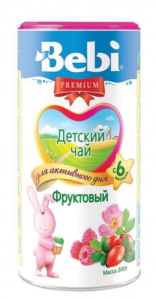 Чай Bebi Premium фруктовий в гранулах, 200 г - Pampik
