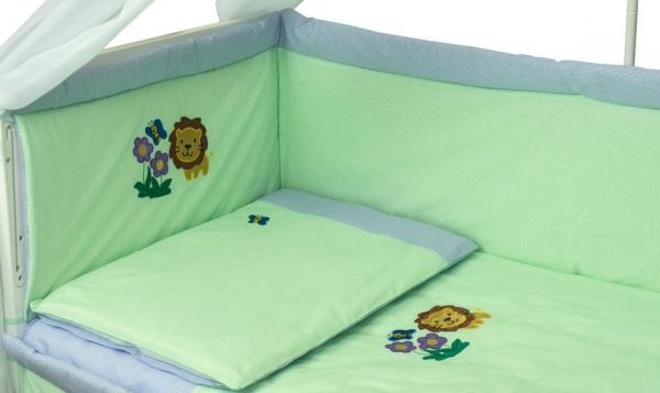 Набор в детскую кроватку Руно Львенок, салатовый (977АУ) - Pampik