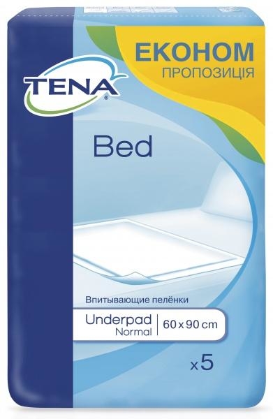 

Одноразовые пеленки Tena Bed Normal, 90x60 см, 5 шт