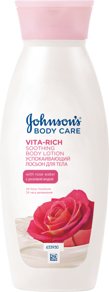 Лосьйон JOHNSON'S® Body Care Vita Rich Заспокійливий з рожевою водою, 250 мл - Pampik