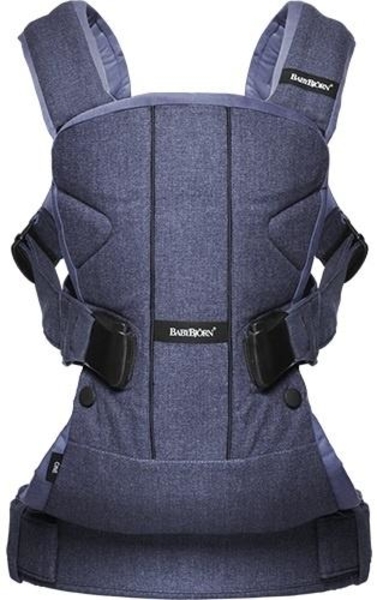 Рюкзак-кенгуру Babybjorn Baby Carrier One Denim, синій денім (93093) - Pampik - 3