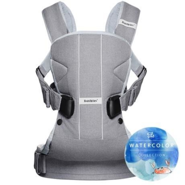 Рюкзак-кенгуру Babybjorn Baby Carrier One Little grey seal Cotton Mix, светло-серый (93072) - Pampik