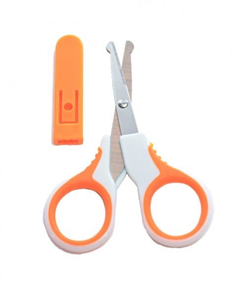 Ножницы детские с чехлом Baby Team, оранжевый (7102) - Pampik