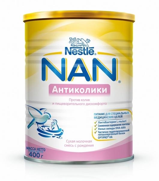 Суха молочна суміш NAN Антиколіки, 400 г - Pampik