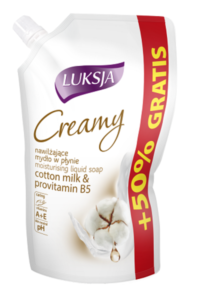 Крем-мило Luksja Cotton Milk & Provitamin B5, 400 мл - Pampik