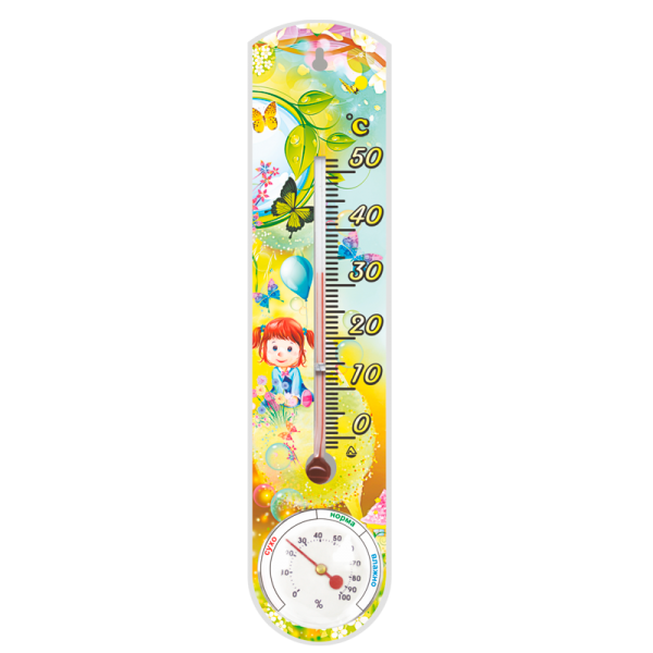 Механічний термометр-гігрометр Склоприлад Дівчинка - Pampik