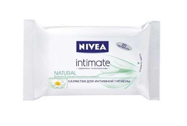 Салфетки для интимной гигиены Nivea Natural, 20 шт. - Pampik