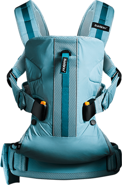 Рюкзак-кенгуру BabyBjorn Baby Carrier One Outdoors, бірюзовий (94066) - Pampik