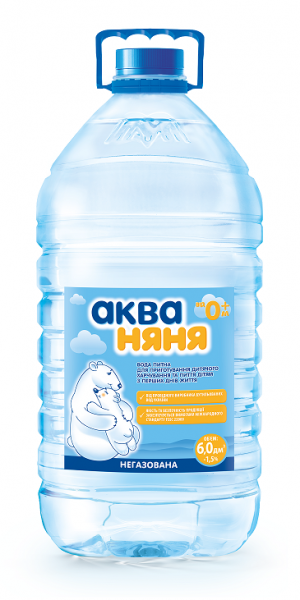 Дитяча вода Аква Няня, негазована, 6.0 л - Pampik