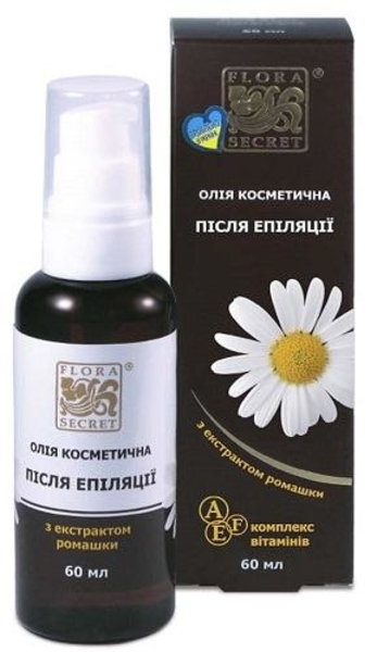Косметичне масло для тіла Flora Secret Після епіляції з екстрактом ромашки, 60 мл - Pampik
