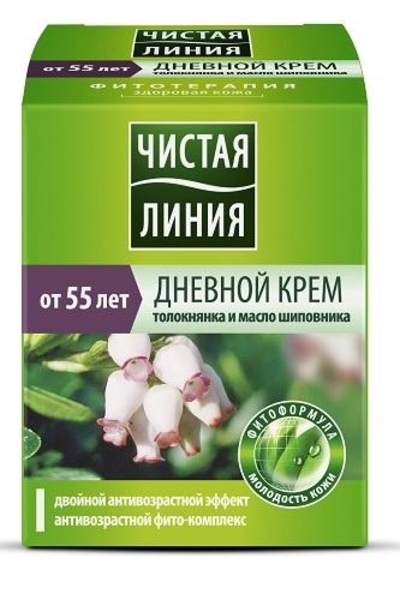 Денний крем Чиста Лінія Толокнянка та олія шипшини 55+, 45 мл - Pampik