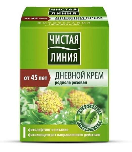 Денний крем Чиста Лінія Радіола рожева 45+, 45 мл - Pampik