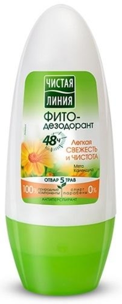 Дезодорант-антиперспирант Чистая Линия Легкая свежесть и чистота, 50 мл - Pampik