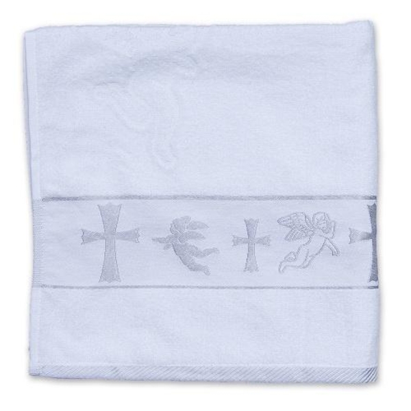 Полотенце для крещения (крыжма) BetiS, махра, р.70х140 см, белый/серебро (27068600) - Pampik