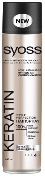 Лак для волосся Syoss Keratin Досконалість образу, 400 мл - Pampik - 2