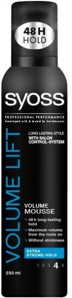Мусс для укладки волос Syoss Volume Lift, максимальный объем экстрасильной фиксации, 250 мл - Pampik - 2