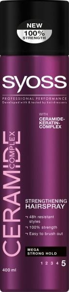 Лак для волос Syoss Ceramide, максимально сильная фиксация, 400 мл - Pampik - 2