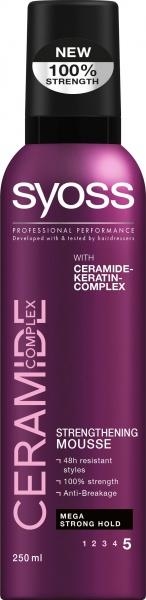 Мус для укладки волосся Syoss Ceramide, максимально сильна фіксація, 250 мл - Pampik - 2