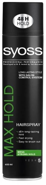 Лак для волос Syoss Max Hold, максимально сильная фиксация 48 часов, 400 мл - Pampik - 2