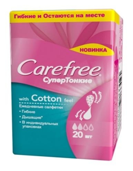Щоденні прокладки Carefree with Cotton feel, 20 шт. - Pampik - 2
