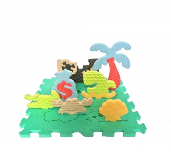 Дитячий ігровий килимок-пазл Baby Great Пригода піратів, з бортиком, 153х122 см - Pampik - 3