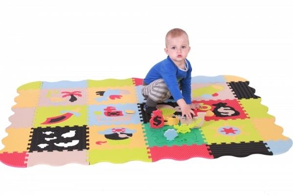 Дитячий ігровий килимок-пазл Baby Great Пригода піратів, з бортиком, 153х122 см - Pampik - 6