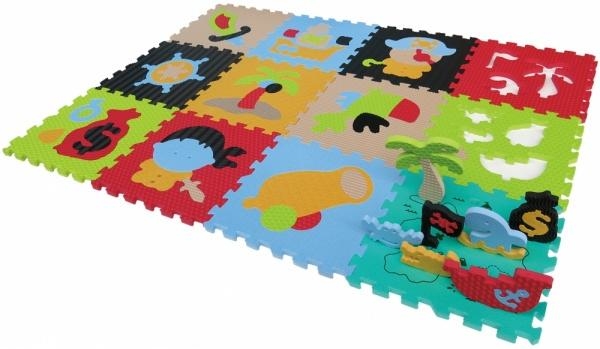 Дитячий ігровий килимок-пазл Baby Great Пригода піратів, 122х92 см - Pampik