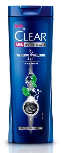 Шампунь-бальзам для мужчин Clear Глубокое очищение, 400 мл - Pampik