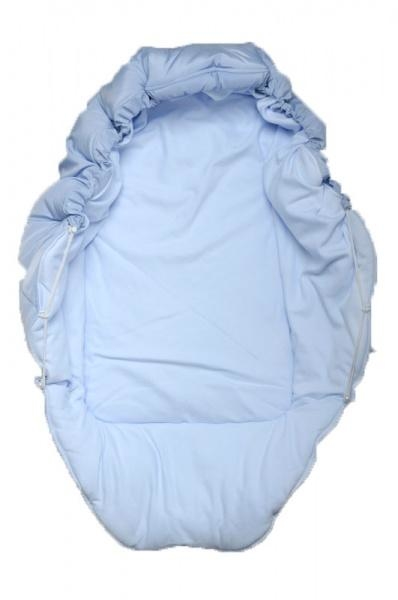 Зимовий конверт на виписку Модний карапуз Сніжинки, р. 52-68, блакитний (03-00468-0) - Pampik - 2