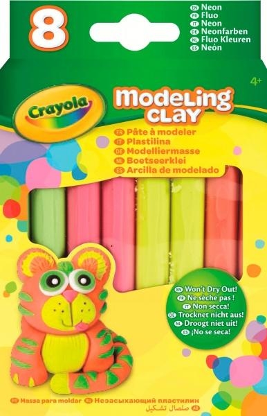 Незасихаючий пластилін Crayola, неоновий, 8 шт. (57-0313) - Pampik