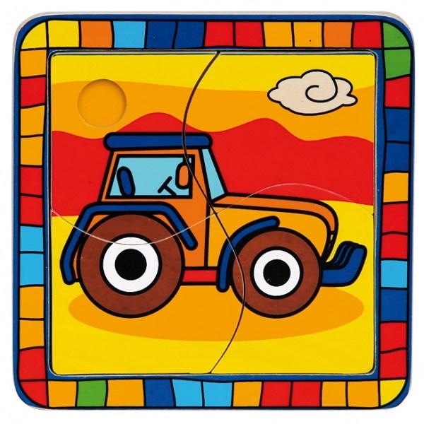 Пазл Bino Трактор, 4 елементи - Pampik