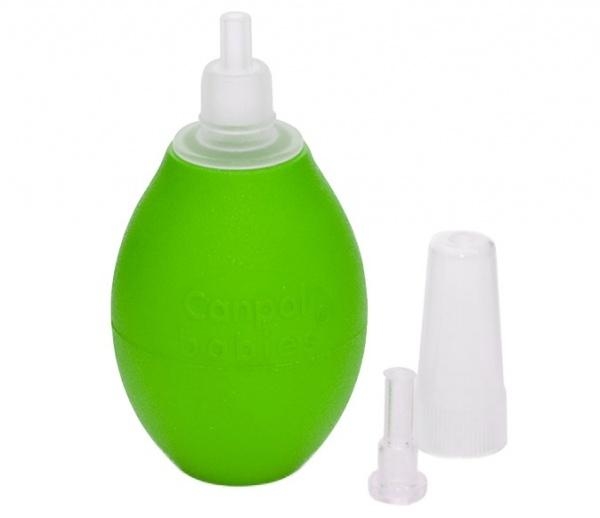 Аспіратор для носа Canpol Babies з двома насадками, зелений (9/119) - Pampik