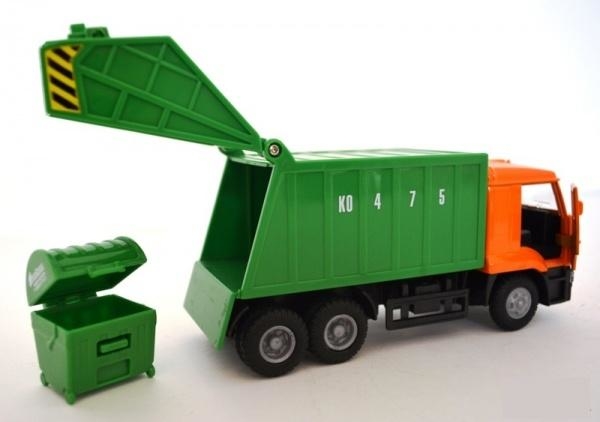 Машинка Технопарк Камаз Мусоровоз со звуковыми и световыми эффектами, 13 см (CT12-457-4WB) - Pampik - 3