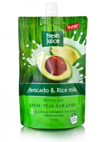 Гель для душа Fresh Juice Avocado & Rice Milk - Pampik